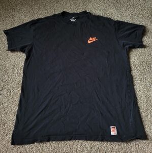 Nike Unisex Black and Orange Air Jordan Short Sleeve Tee